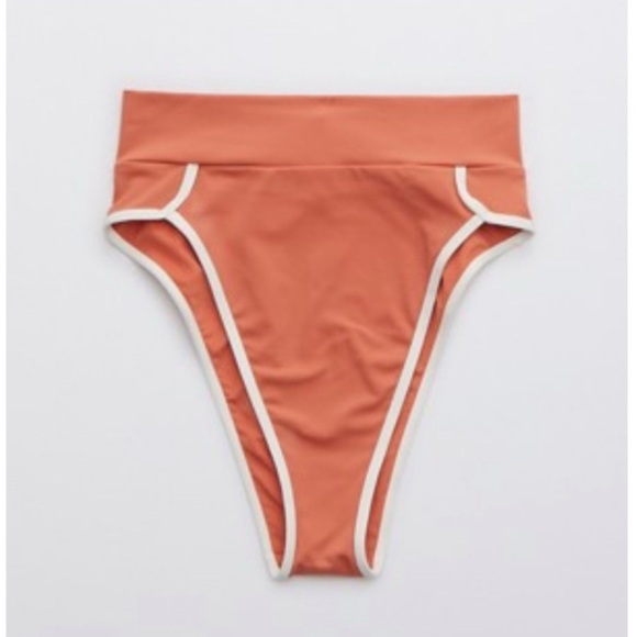Aerie Real Me swim Cheekiest bikini high rise bottom NWT size Medium rusty peach - Picture 1 of 10